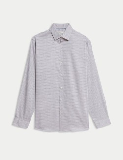 Regular Fit Pure Cotton Dobby Spot Shirt