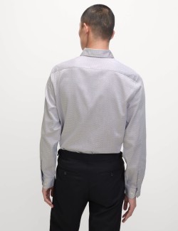 Regular Fit Pure Cotton Dobby Spot Shirt