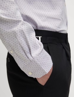 Regular Fit Pure Cotton Dobby Spot Shirt