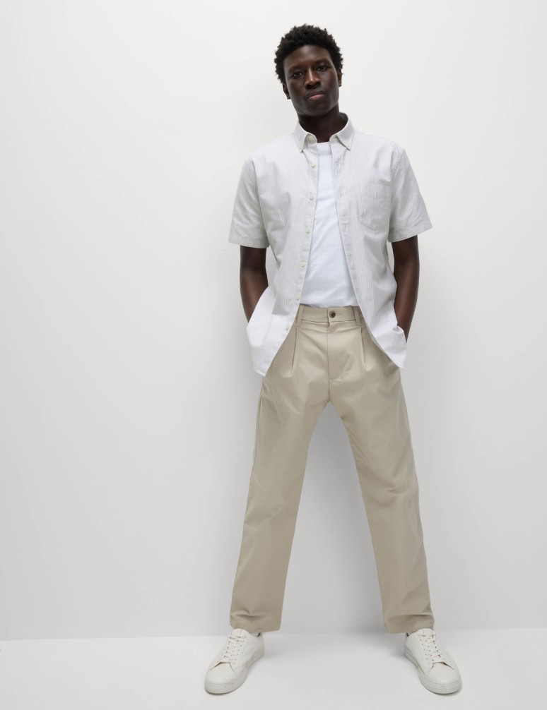 Pruhovaná oxfordská košile z čisté bavlny The Ultimate