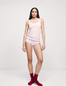 Tílko s krajkovým lemováním a vysokým podílem bavlny, 3 ks