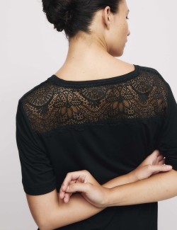 Lace Detail Pyjama Top