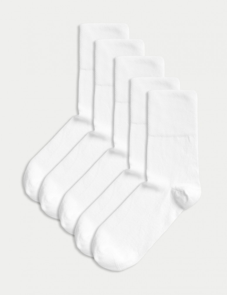 Kotníkové ponožky s vysokým podílem bavlny, sada 5 ks
