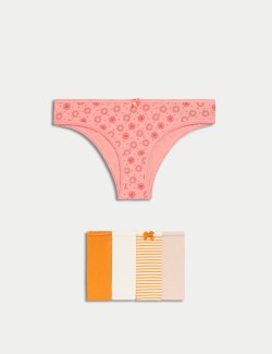 5pk Cotton Lycra™ Brazilian Knickers