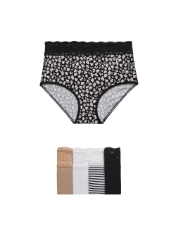 5pk Cotton Rich Printed Full Briefs