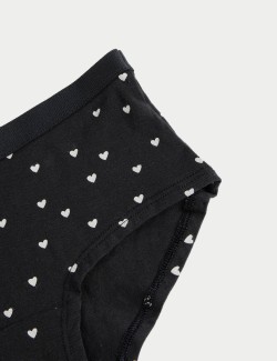 Šortky s vysokým podílem bavlny a potiskem s motivem srdce, 7 ks (5–16 let)