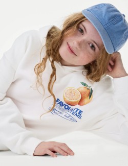 Cotton Rich Print Hoodie (6-16 Yrs)