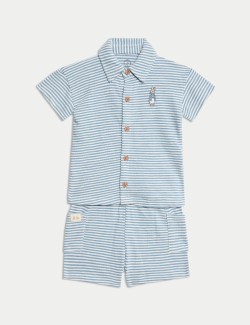 2dílný pruhovaný outfit z čisté bavlny s motivem Králíček Petr™ (0–3 roky)