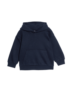 Jednobarevná mikina s kapucí, s vysokým podílem bavlny (2–8 let)