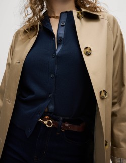 Kardigan s kulatým výstřihem a knoflíky vepředu