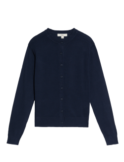 Kardigan s kulatým výstřihem a knoflíky vepředu