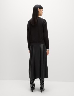 Kardigan s kulatým výstřihem a knoflíky vepředu