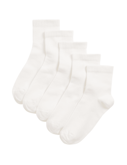 5pk Cotton Rich Sports Socks (6 Small - 7 Large)
