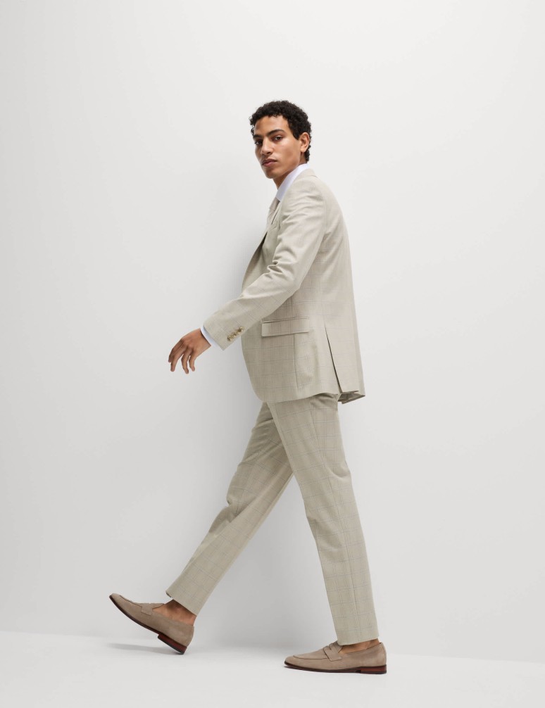 Slim Fit Check Trousers