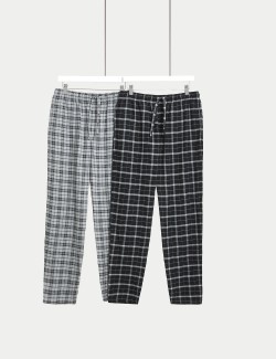 2pk Brushed Cotton Checked...