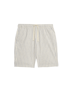 Linen Blend Elasticated Waist Shorts