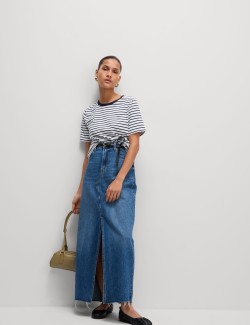 Proužkované tričko z čisté bavlny, každodenní střih