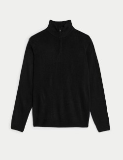 Cashmilon™ High Neck Half Zip Jumper