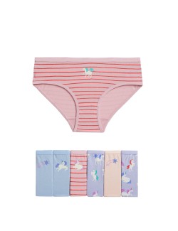 7pk Pure Cotton Unicorn Knickers (2-12 Yrs)