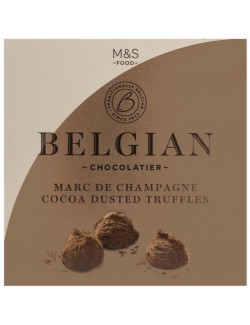 Pralinky z belgické hořké čokolády s příchutí Marc de Champagne