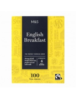 Porcovaný anglický snídaňový čaj, 100 nálevových sáčků balených ve fólii