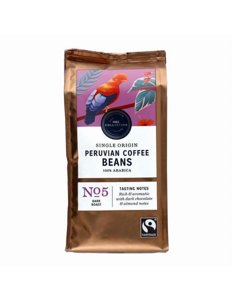 Peruánská pražená zrnková káva Fairtrade, 100% Arabica