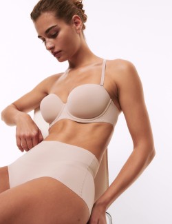 Šortkové kalhotky bez viditelných lemů s vysokým pasem, 3 ks v balení