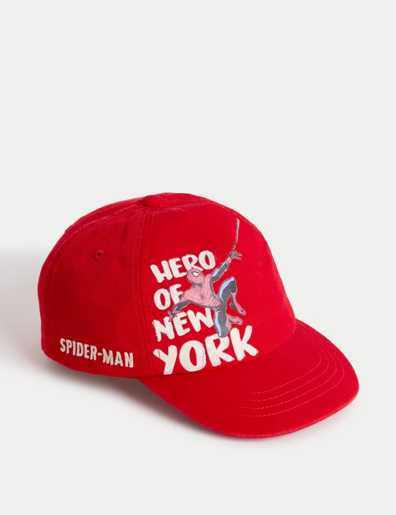 Kids' Pure Cotton Spider-Man Baseball Cap (1-13 Yrs)