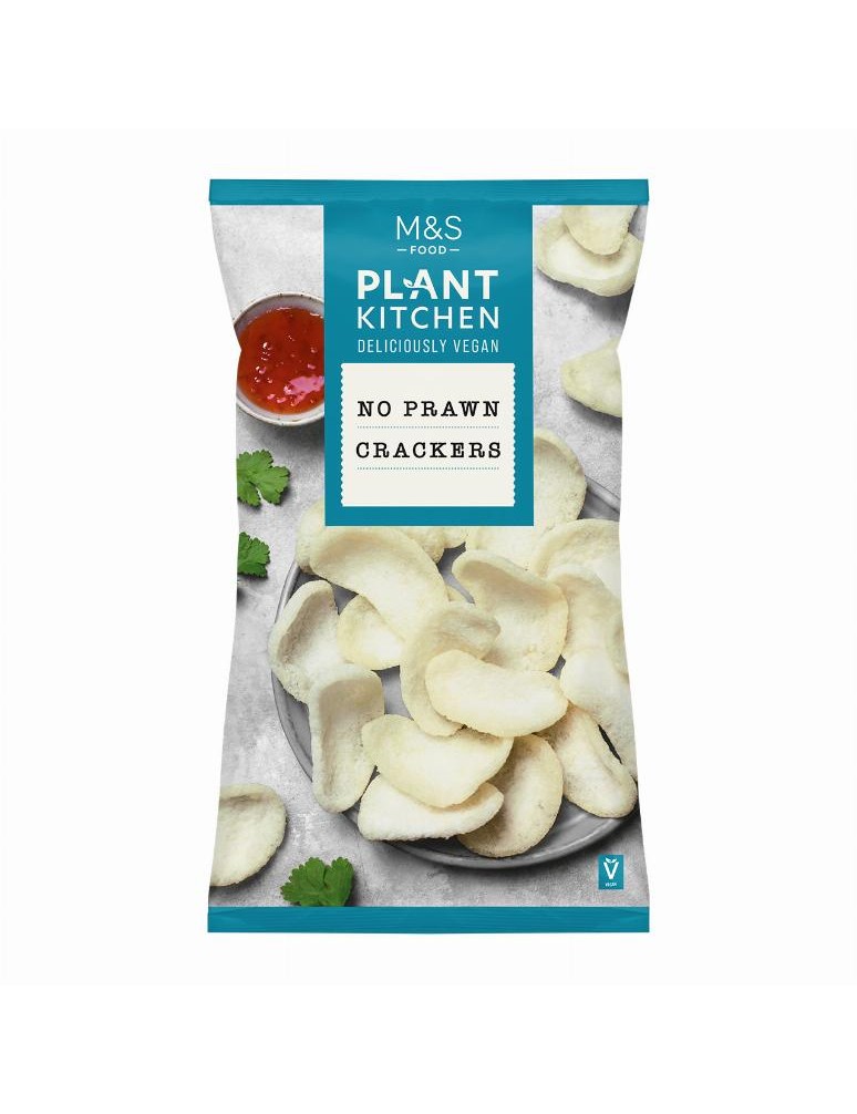 Extrudované lupínky z tapiokového škrobu s příchutí krevet