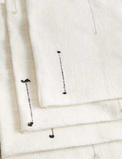 Set of 4 Cotton Embroidered Napkins