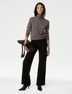 Pure Cashmere Roll Neck Jumper