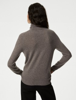 Pure Cashmere Roll Neck Jumper