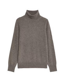 Pure Cashmere Roll Neck Jumper