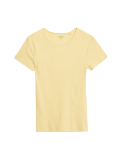 Cotton Rich Ribbed Slim Fit T-Shirt