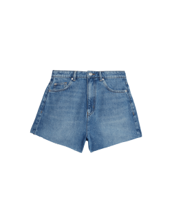 Džínové šortky střihu Mom s vysokým pasem