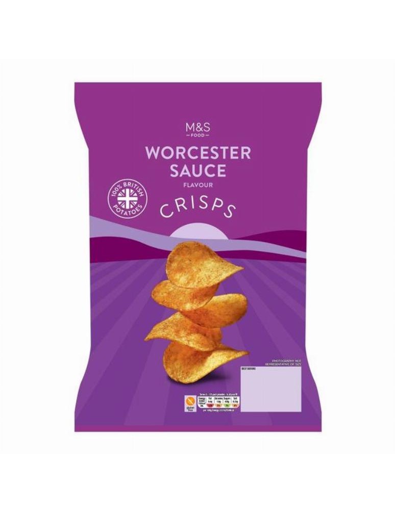 Bramborové lupínky s příchutí worcesterové omáčky