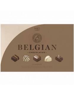 Kolekce belgické mléčné, hořké a bílé čokolády s různými náplněmi