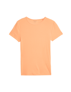 Cotton Rich Ribbed Slim Fit T-Shirt