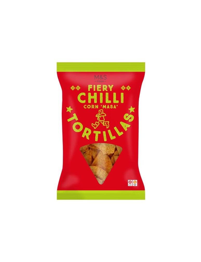 Kukuřičné tortillové lupínky s příchutí chilli