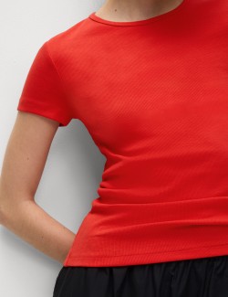 Cotton Rich Ribbed Slim Fit T-Shirt