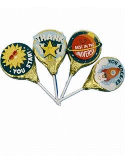 Balené lízátko z mléčné čokolády