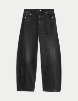 Mid Rise Barrel Jeans