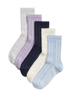 Ponožky ze směsi bavlny, 5 párů v balení