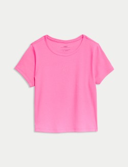 Cotton Rich Ribbed T-Shirt (2-16 Yrs)