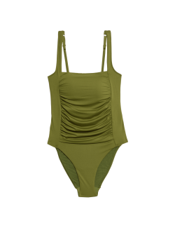 Plavky formující bříško, s vycpávkami a hranatým výstřihem