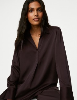 Collared Popover Blouse