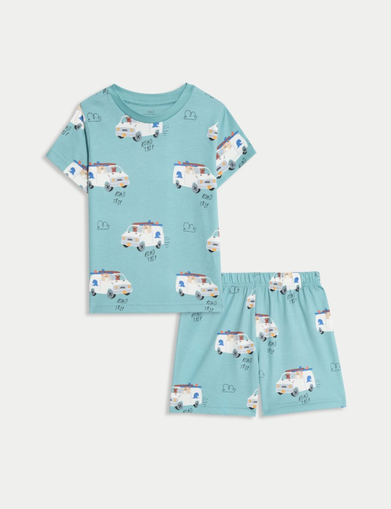 Pyžamo z čisté bavlny s dopravními prostředky (1–8 let)