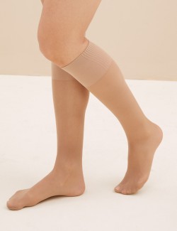 3pk Medium Support Knee High Tights