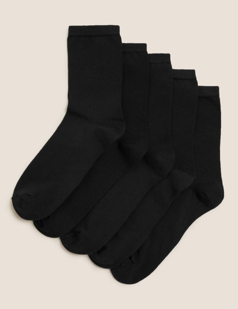Balení 5 párů bavlněných kotníkových ponožek