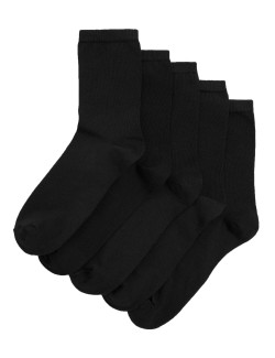 5 Pack Cotton Ankle High Socks